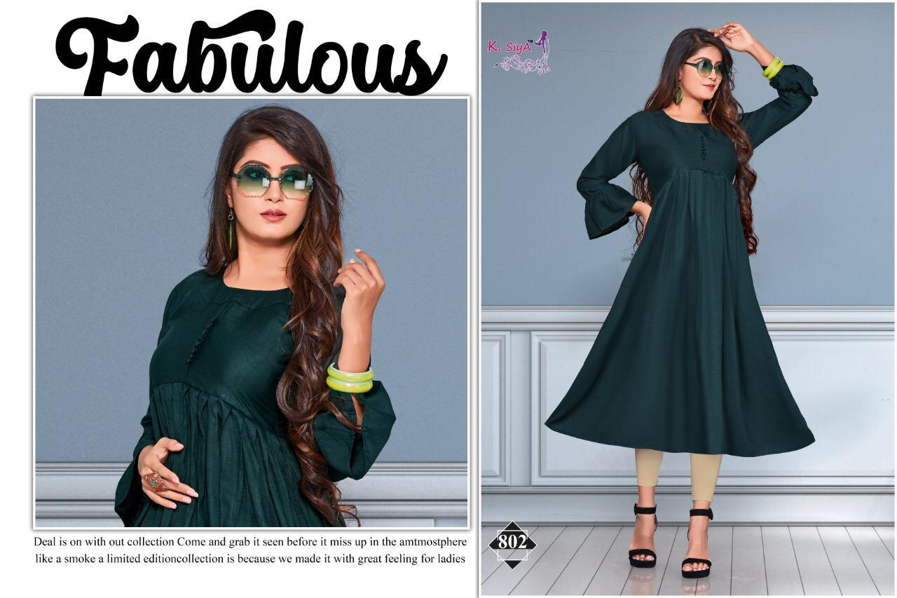 K Siya Mufasa Latest Casual Desingner Kurtis Collection